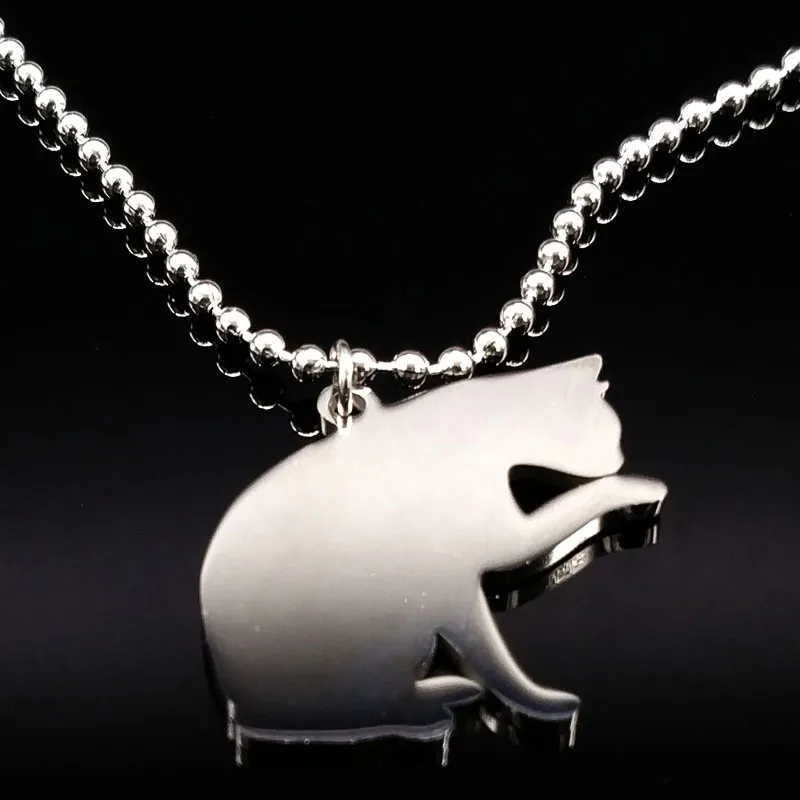 2021 модные новые ожерелья с подвесками в виде кота женские серебряные и подвески
