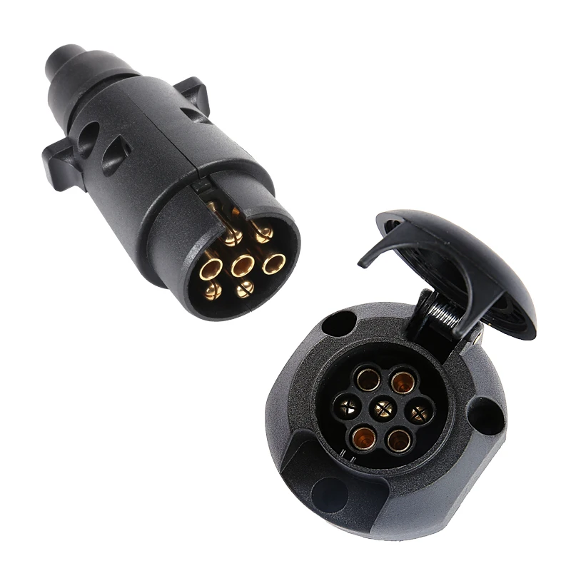 7 контактный Пластик прицеп вилка и розетка 7Pin соединители трейлера 12 V