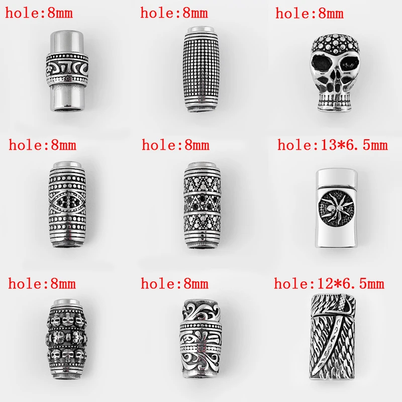 1 шт. прочная Магнитная застежка из нержавеющей стали в стиле панк для круглого