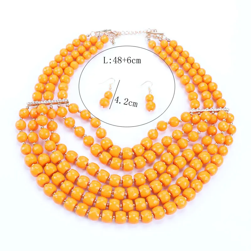 Женские африканские бусы ювелирные наборы вечерние свадебные аксессуары набор