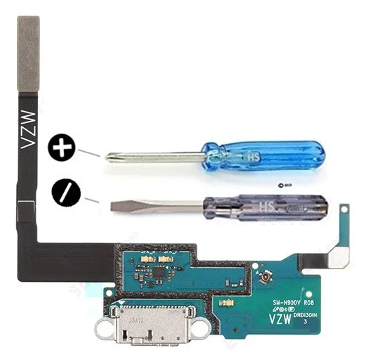 Совместимый с Samsung Note 3 док-разъем USB порт для зарядки Микрофон гибким кабелем