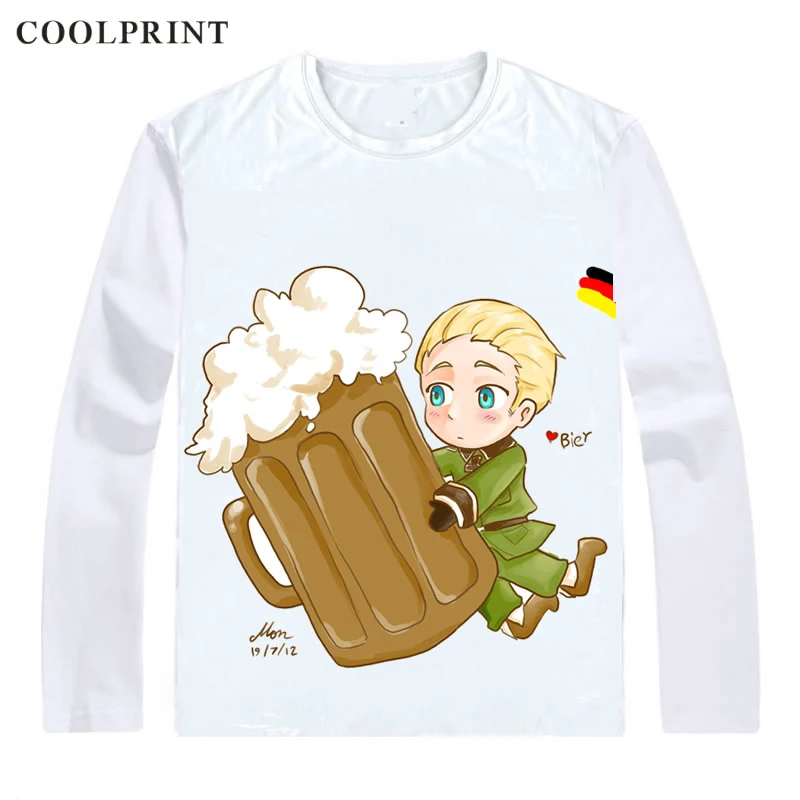 Немецкая футболка Coolprint G8 с немецким человеком Мужская Axis Powers Hetalia повседневная