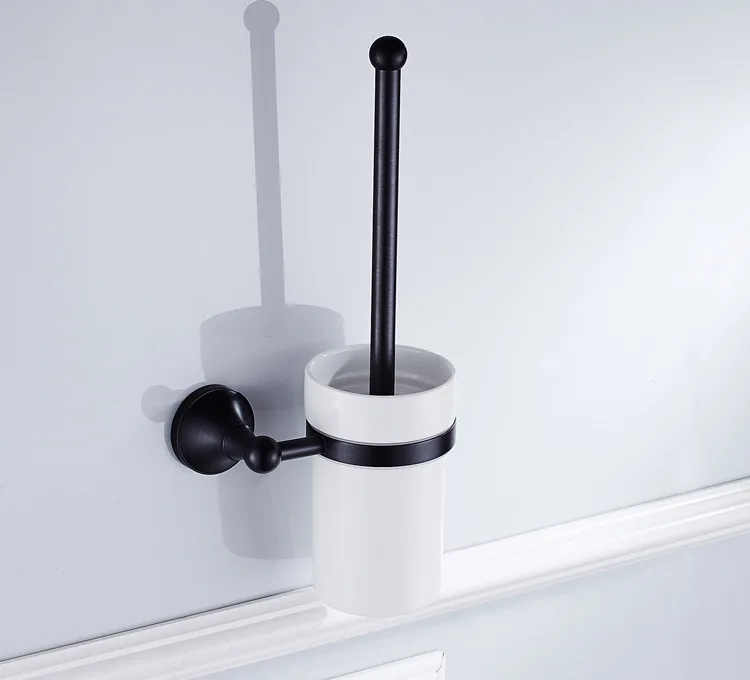 Бесплатная доставка высокое качество черный держатель для туалетной щетки с