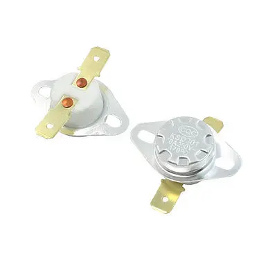 

2 Pcs 170C Celsius NC. 2 Flat Pin Terminal Ceramic Thermostat 10Amp AC 250V