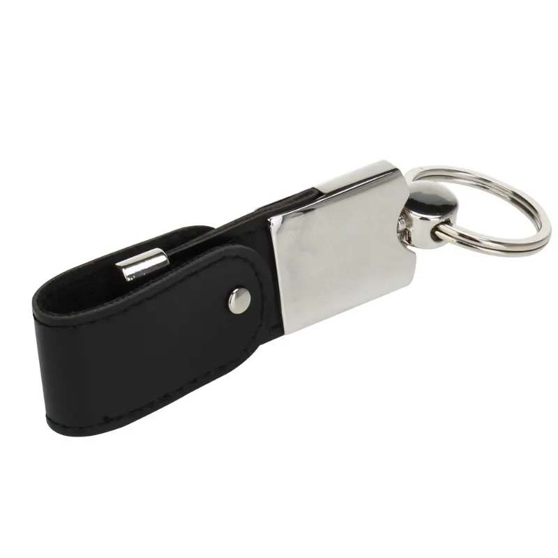 USB 2.0 Металлический кожаный флеш-накопитель 32 Гб 64 Гб 128 ГБ Usb флэш-накопитель 4 ГБ 8 ГБ 16 ГБ черная карта памяти брелок Usb 2,0 Thumbdrives - Цвет: USB 2.0
