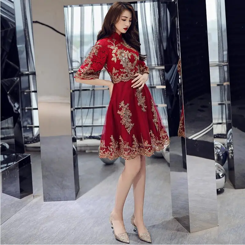 Chinese Dream Show Clothing Simple Pregnant Women Dress Luxury Lace Embroidery Wedding Dresses Sweetheart Elegant Vestido Bride |