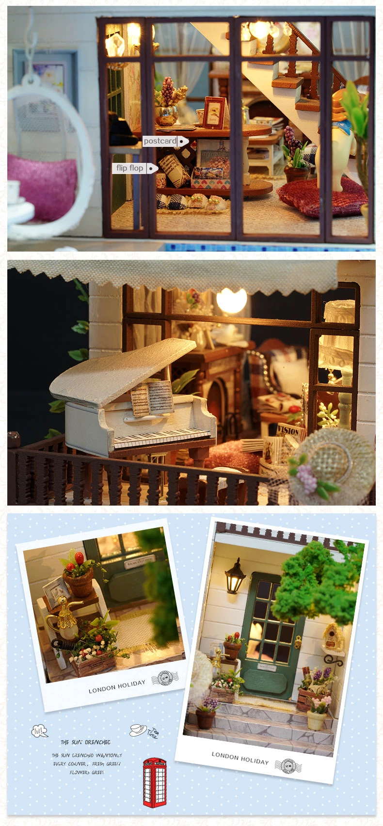 Симпатичные комнаты DIY деревянный дом Miniaturas с мебели DIY Миниатюрный Дом Кукольный домик игрушки для детей Рождество и день рождения A39