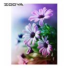 ZOOYA Алмазная вышивка сделай сам, алмазная живопись, 3 фиолетовых цветка, хризантемы, алмазная живопись, вышивка крестиком стразы, мозаика BK42