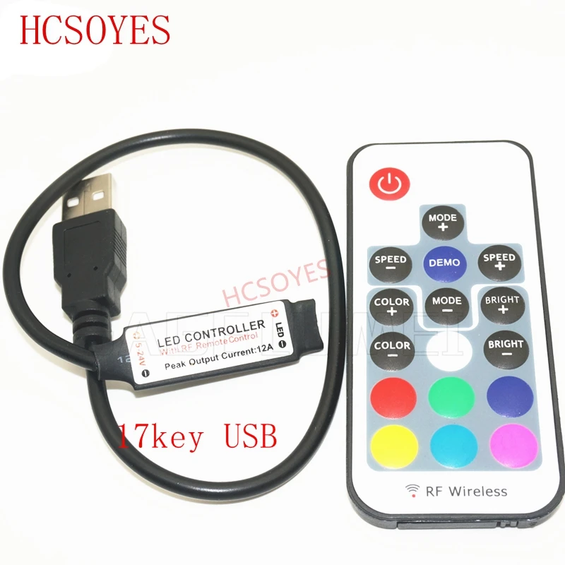 DC5V-24V 17key usb /17key rgb rf /10key/20key IR RF RGB светодиодный контроллер 433MHz беспроводной
