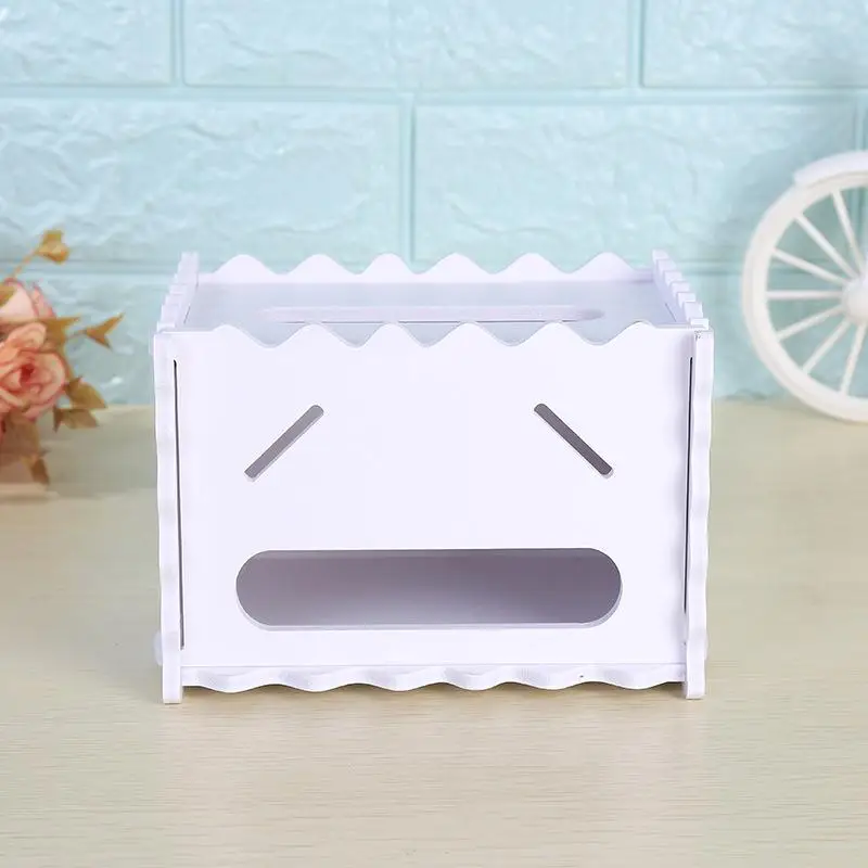 2 European Style White Wooden Hollow Tissue Box Removable Napkin Holder Paper Storage Holder Napkin Case Organizer Household - Цвет: 2
