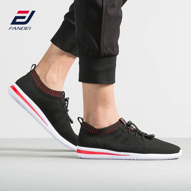 FANDEI/новый тренд спортивная обувь для мужчин дышащая с flyknit мужские кроссовки