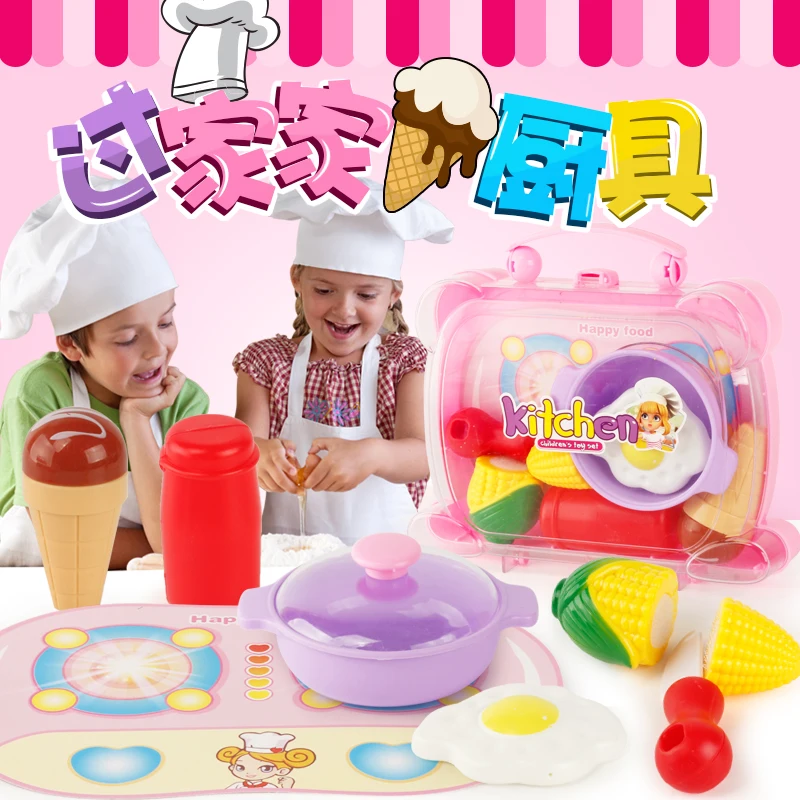 

8 PCS DIY Pretend Play Toy Kitchen Food Set Cooking Cutting Fruit Educational Toys Gifts For Children Kid Girls brinquedos
