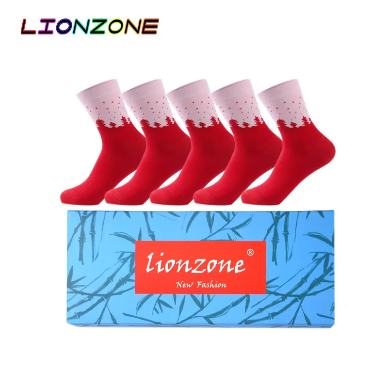 LIONZONE 5 пар/лот Красочные Лесные Фэнтези женские носки повседневные лучшее