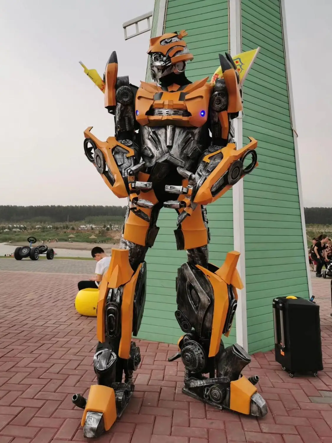 Носимые шмель жук костюм Броня Трансформеры Косплей armors со светодиодными