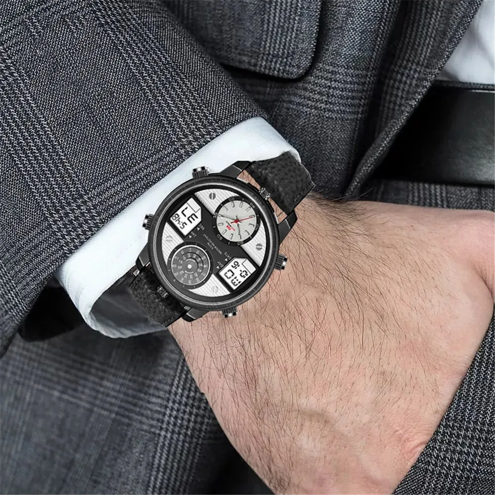 Мужские часы Chronograp спортивные кварцевые многофункциональные деловые с золотыми