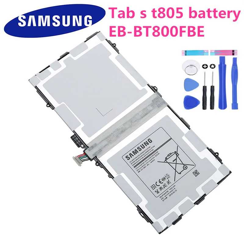 Оригинальный телефон Samsung аккумулятор для GALAXY Tab S 10 5 T800 T801 T807 планшета 7900