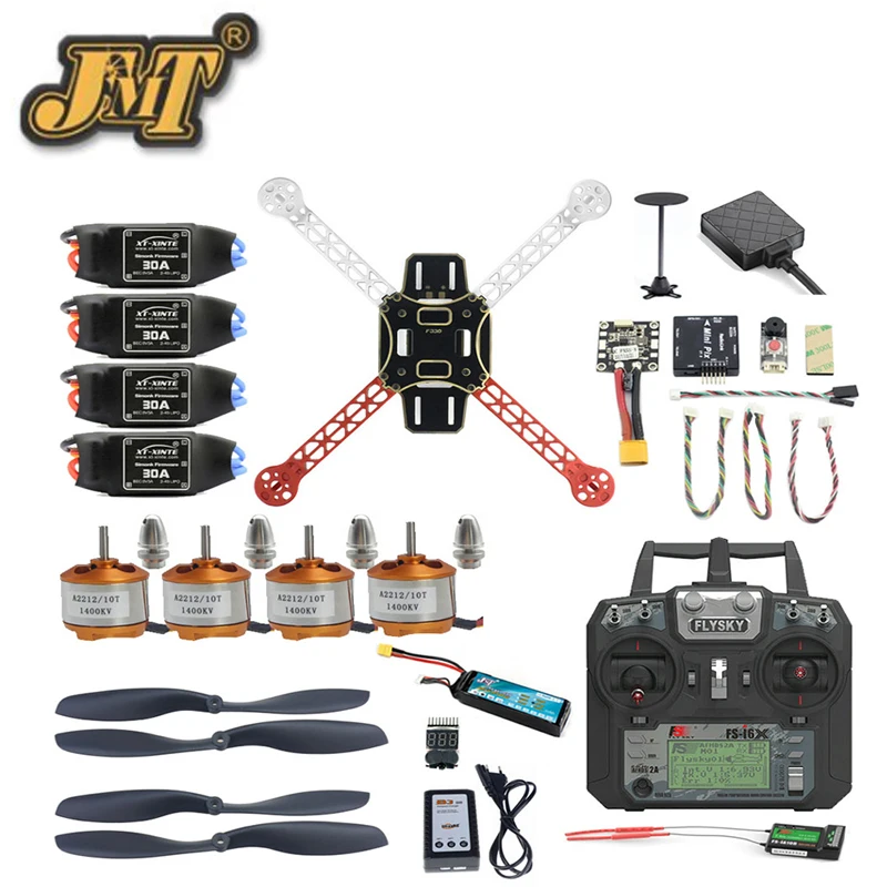 

JMT DIY Mini F330 полный комплект FPV Дрон 2,4G 10CH Радиоуправляемый 4-осевой вертолет фотографический мини PIX M8N GPS PIXHAWK модуль удержания высоты