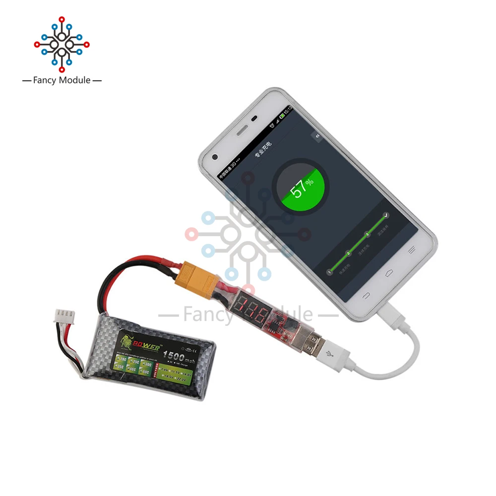 2S-6S литиевая Lipo батарея XT60 разъем к USB 5V зарядное устройство конвертер Модуль