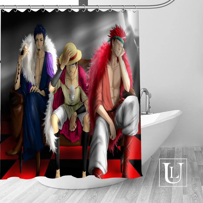 

One Piece Anime Shower Curtains Custom Design Creative Shower Curtain Bathroom Waterproof Polyester Fabric