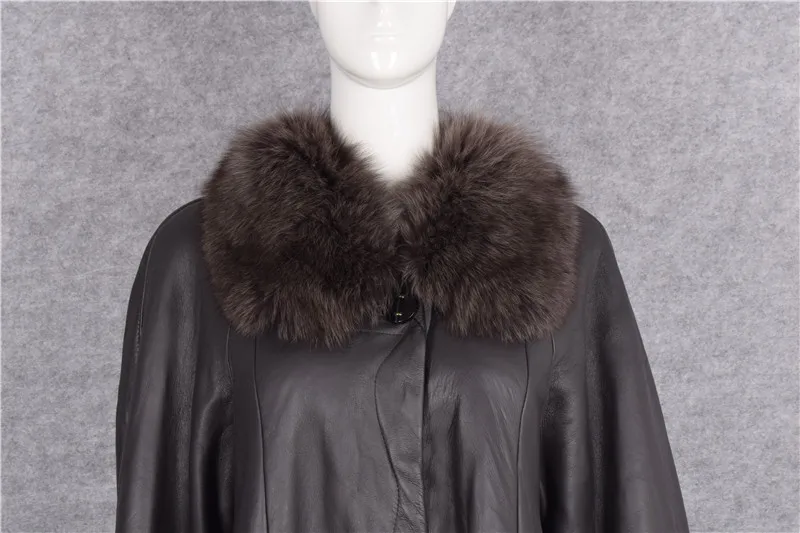 Итальянская женская дубленка из натуральной овечьей кожи пальто Воротник