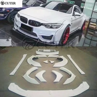 f82 m4 lb style wide car body kit frp front lip rear diffuser side skirts wheel eyebrows for bmw f82 m4 lb style 15 17