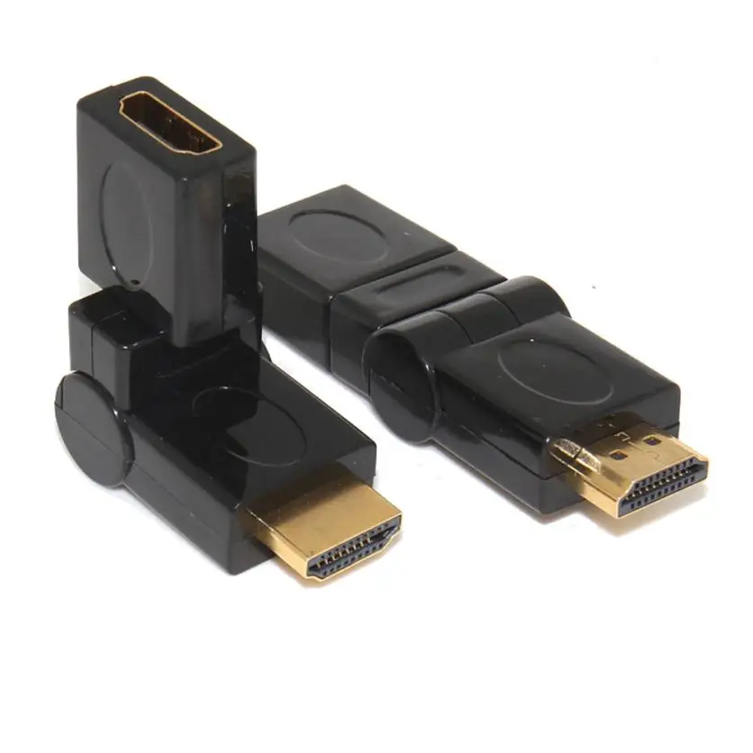 HDMI 1 4 Угловой Тип штекер гнездо 90 180 360 градусов вращающийся адаптер JUL17|degree angle|female
