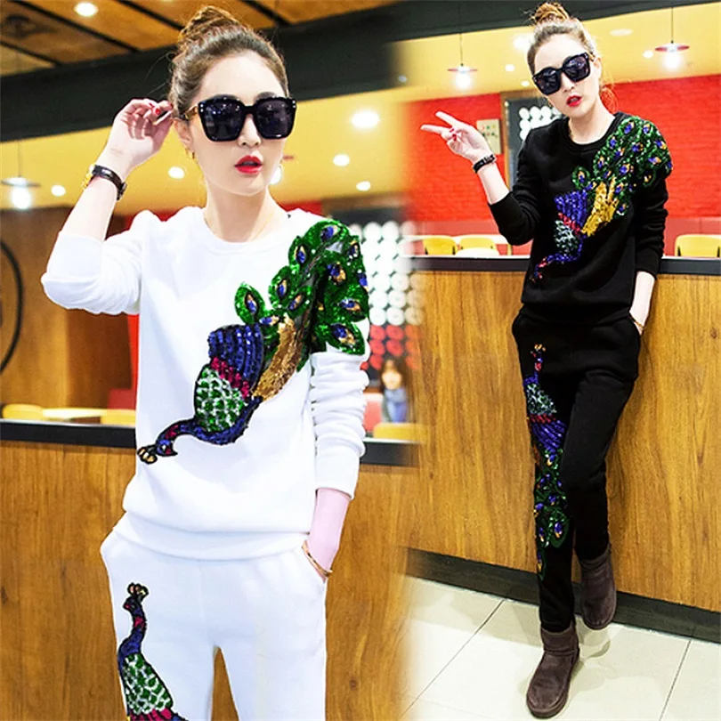 Женский костюм с блестками и вышивкой Павлин|suit women|suit suittwo-piece suit women |