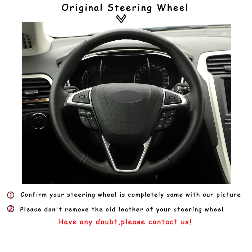 Кофейный натуральный кожаный черный замшевый чехол для Ford Fusion Mondeo 2013 2014 EDGE 2015 2016 |
