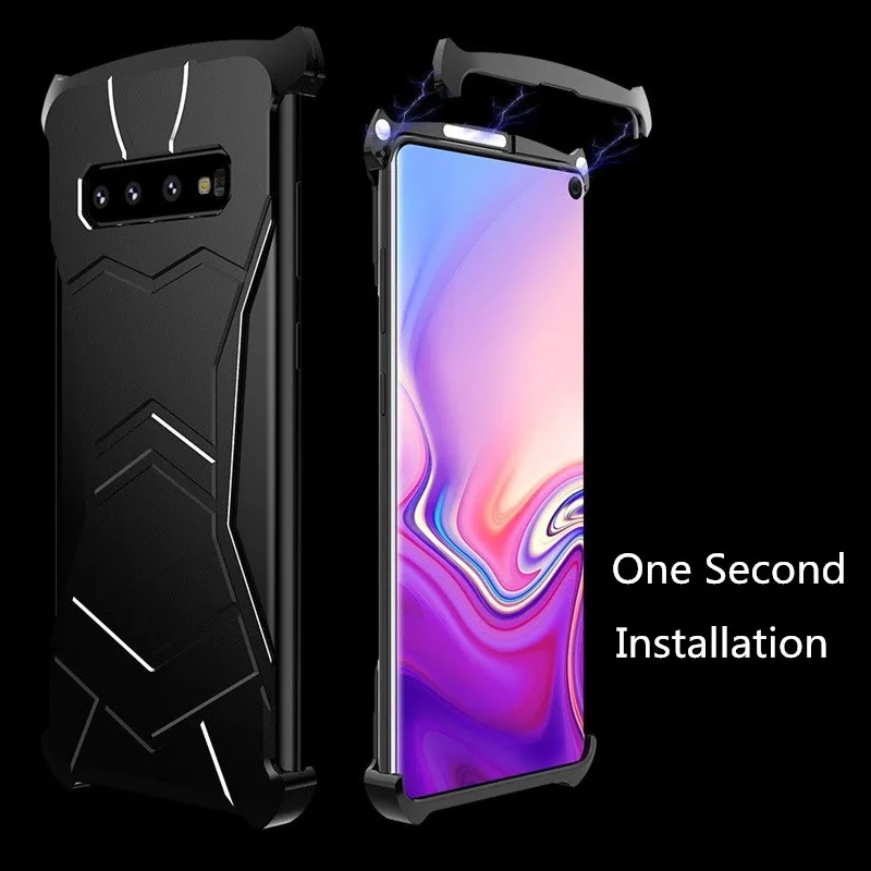 R-Just Роскошный чехол для телефона с пантерой для samsung Galaxy S10 S10e S10Plus алюминиевый бампер Магнитный защитный чехол для Galaxy Note 9