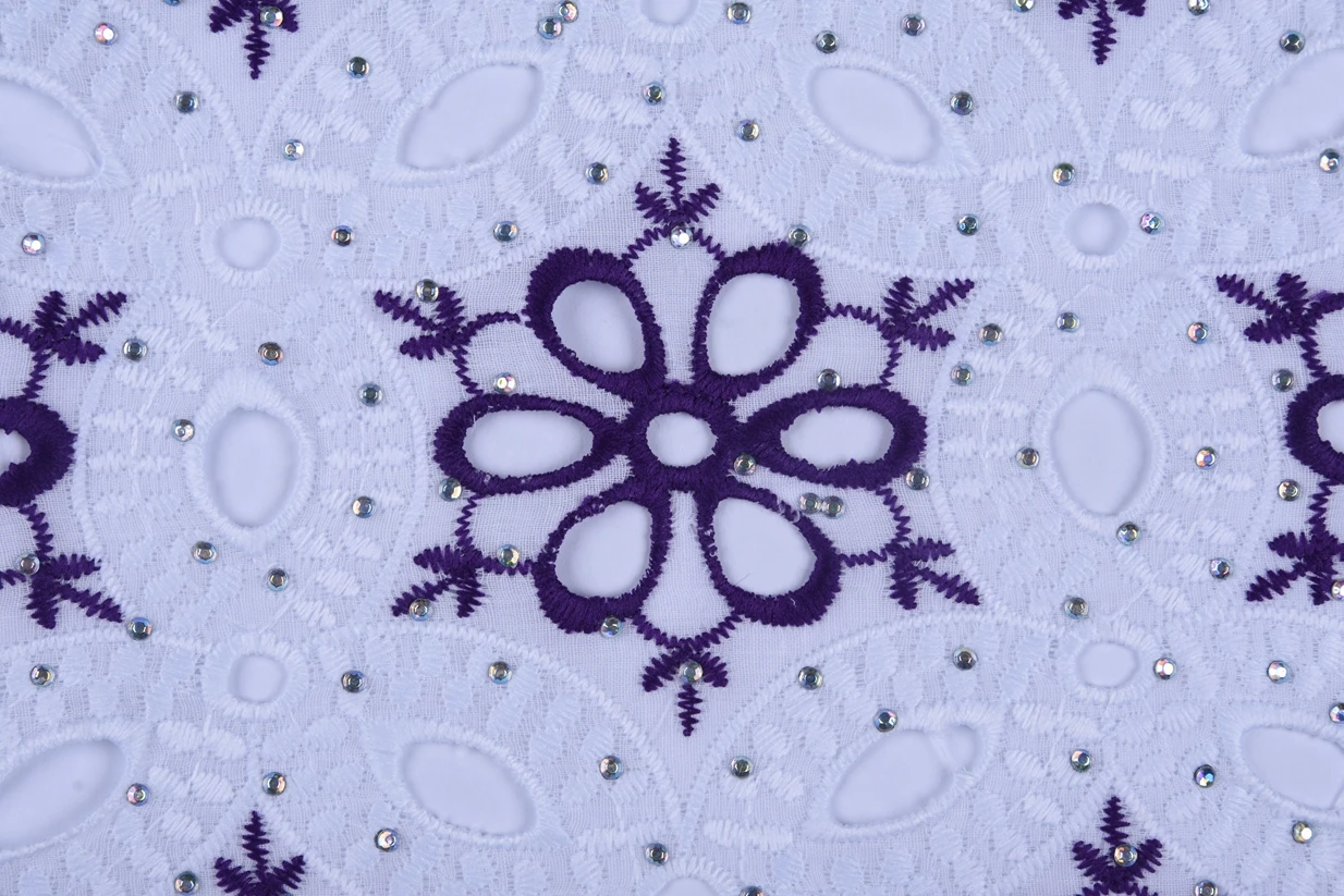 Новейший дизайн, африканская сухая кружевная ткань, высокое качество, хлопок, кружевная ткань, чисто белые камни, швейцарская вуаль, кружево в Швейцарии 1654
