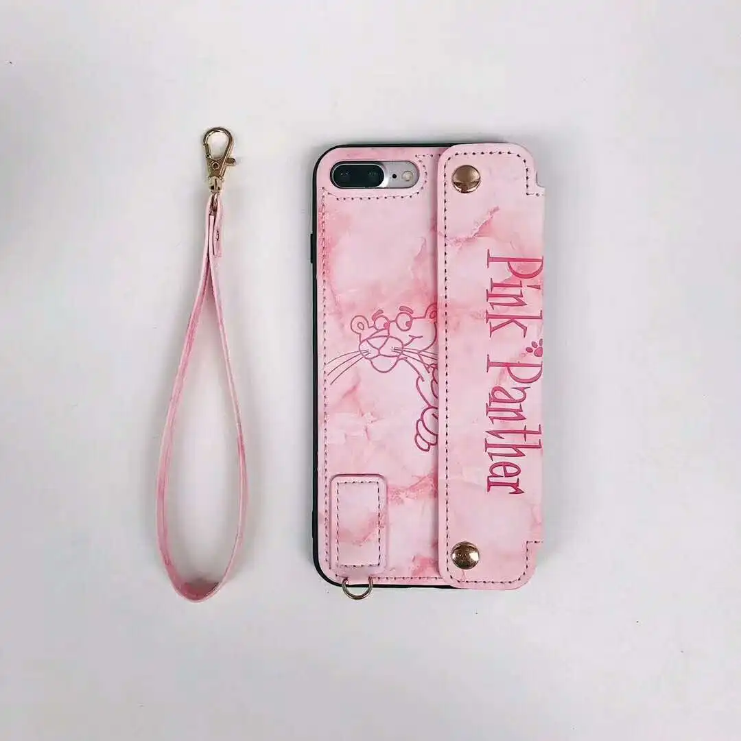 Fashion Luxury Wallet Card Case for iPhone X Xr Xs Max Pink Leopard PU Leather Cover 6 6s 7 8 Plus Stand Back Shell |