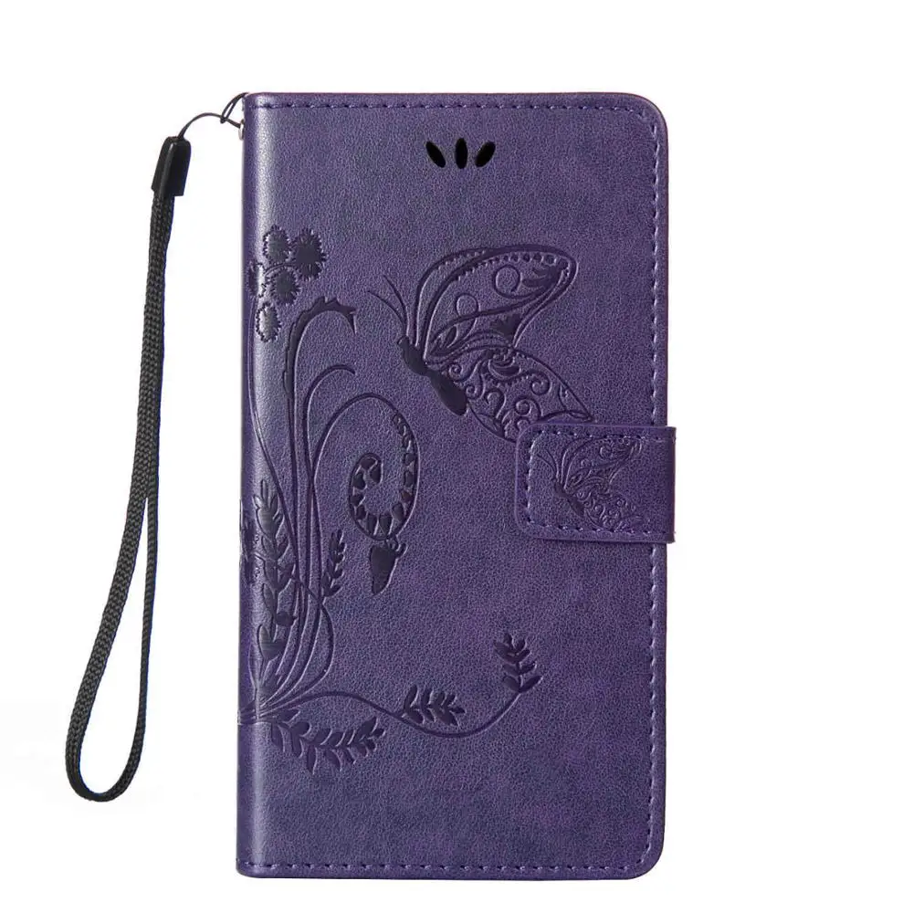 Purple Бабочка чехол для ASUS Z00ED Zenfone 2 laser ZE500KL ZE500KG ZE ZE500 500 500KL 500 кг KL кг 5,0 флип чехол Кожаный чехол для телефона - Цвет: Purple