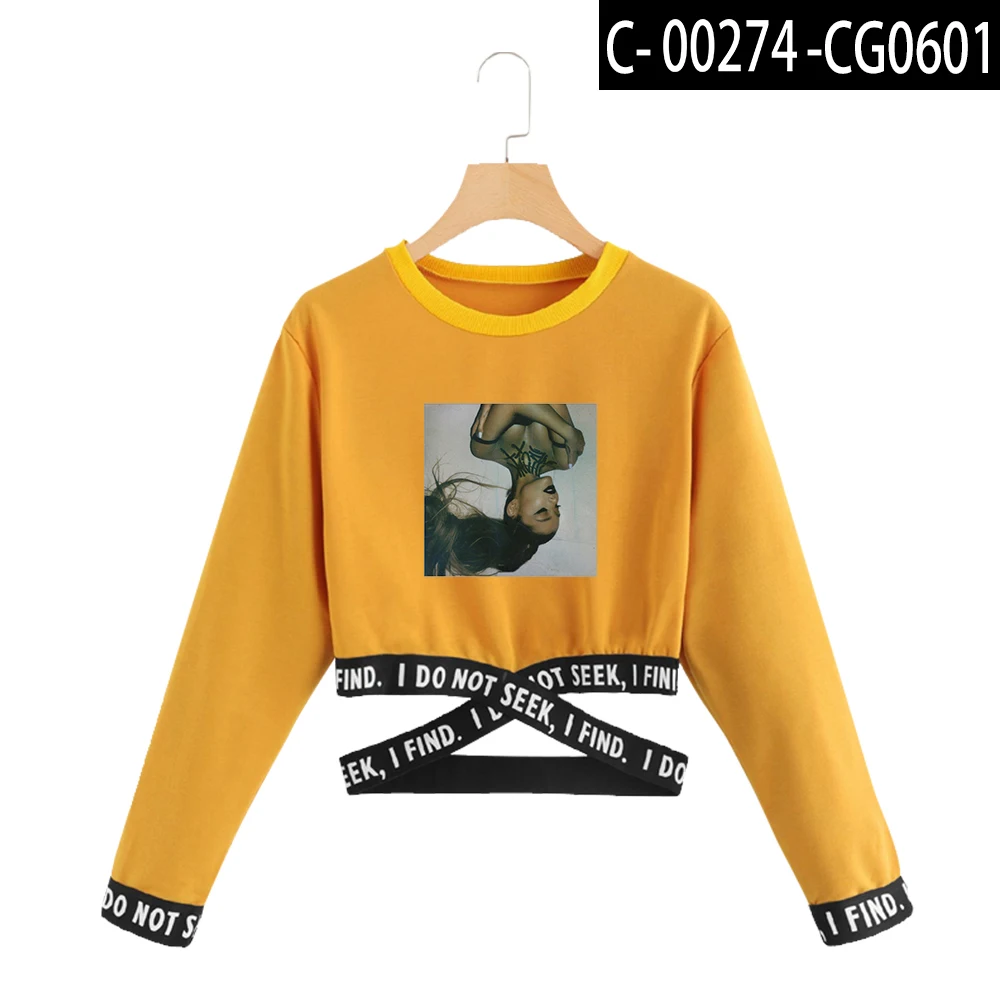 Yellow Сексуальный стильный billie Singer крутой kpop Свитшот летний Ariana Grande женский крутой shawn mendes модный уличная одежда - Цвет: Yellow