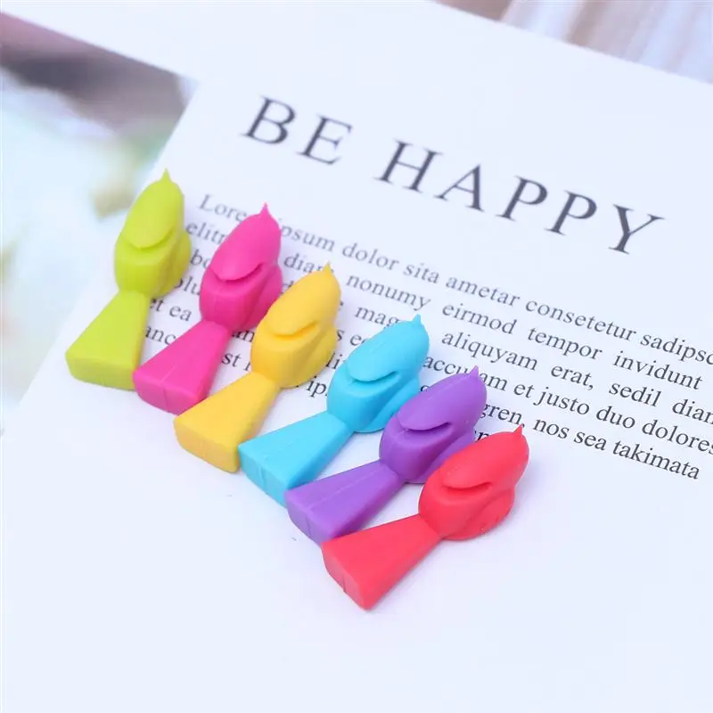 6PCS Bird Tits Wine Glass Marker Silicone Wine Glass Recognizer Cup Distinguisher(Mixed Color