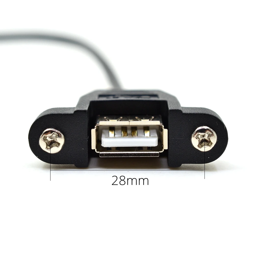 50 см локоть USB 3 1 Тип C папа под углом к 2 0 A женский монтажный кабель 5 м винт дизайн