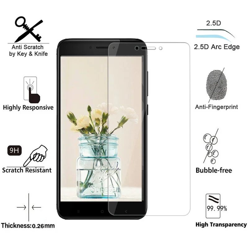 Стекло WHAY 4X для Xiaomi Redmi закаленное стекло 2.5D 9H Xiomi Защитная пленка экрана Redmi4X