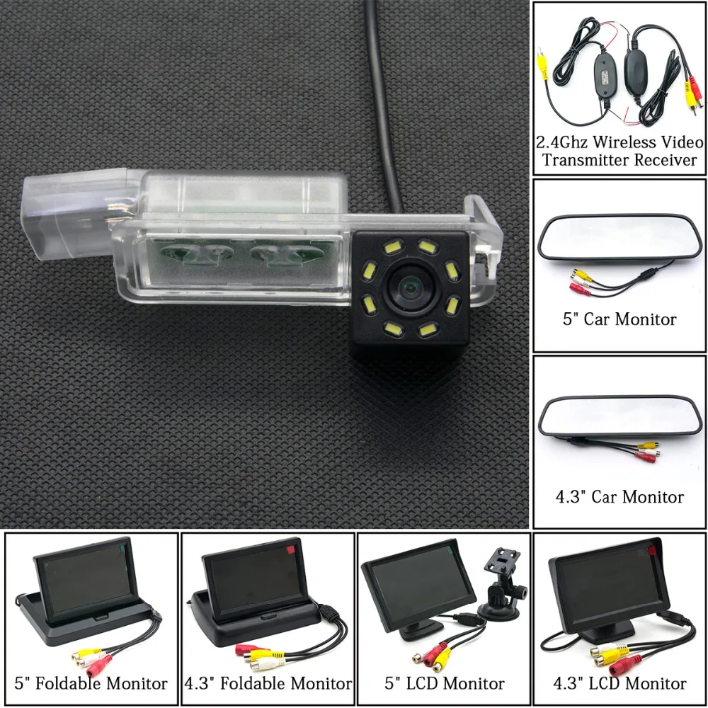 8LED Автомобильная камера заднего вида резервный парковочный монитор