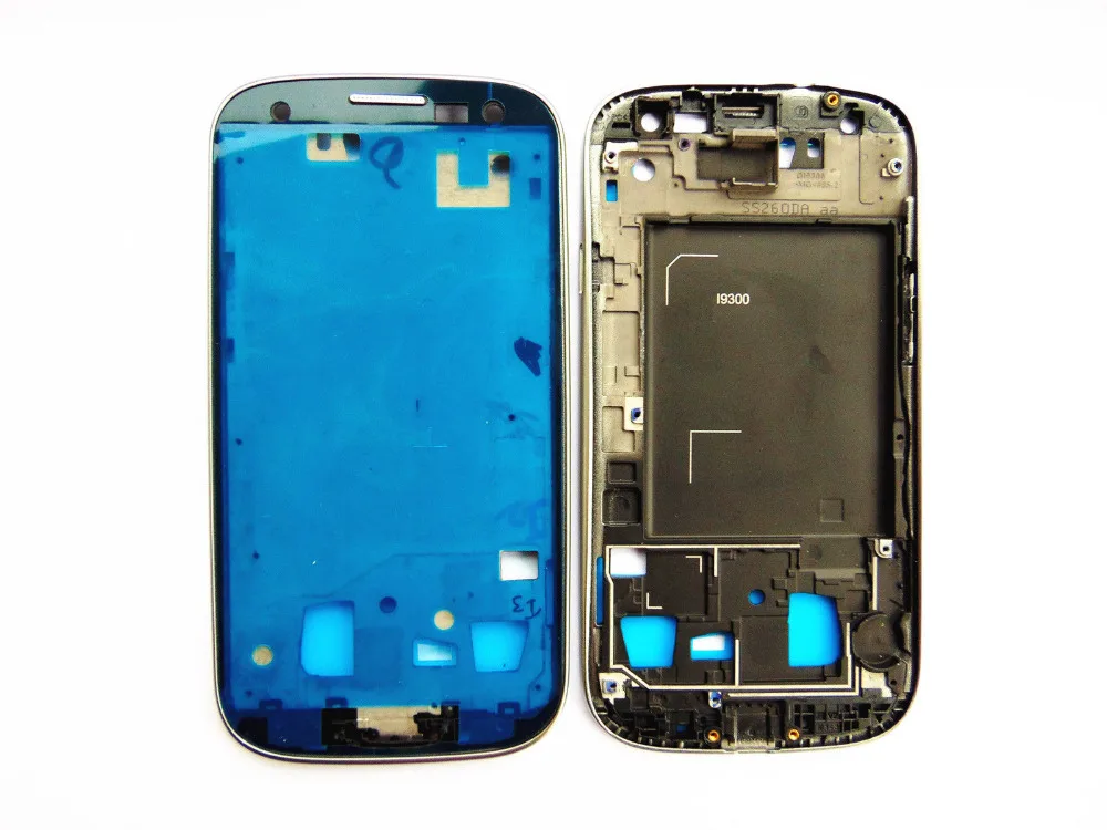 Для Samsung Galaxy S3 GT I9300 серебристый/синий/черный/коричневый корпус передней лицевой