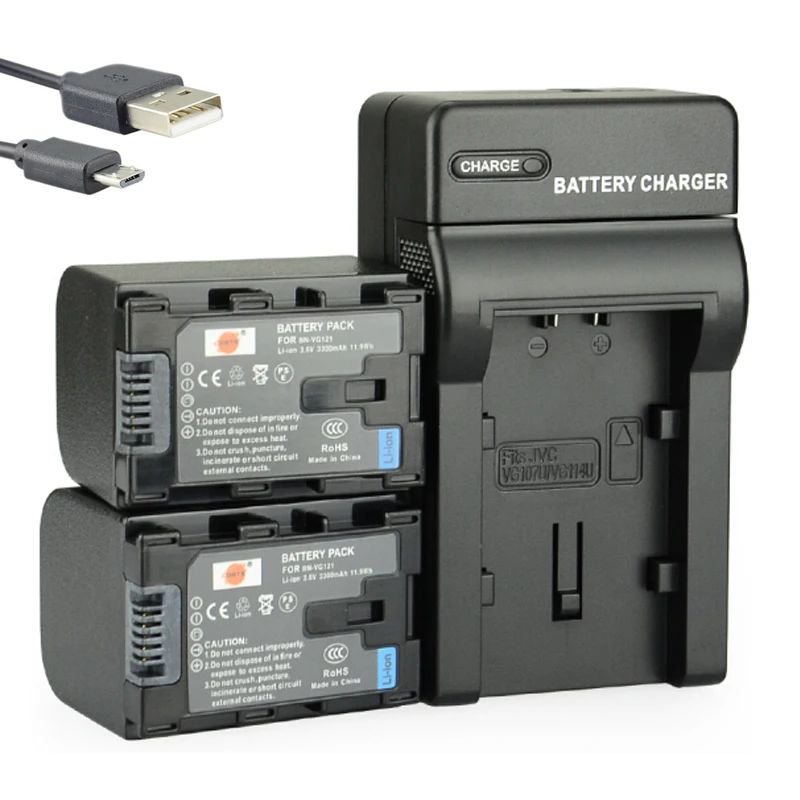 DSTE 2 шт BN VG121 литий ионная батарея + UDC96 USB порт зарядное устройство для JVC GZ G3 GX8 E245 E10