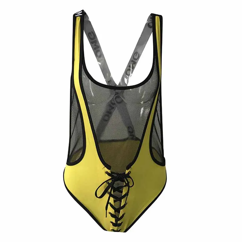 Stage Loaded Bar DSDJ Singer Costume GOGO Show Sexy Mesh Girth Straps Jazz Jumpsuit DQ11271 | Тематическая одежда и