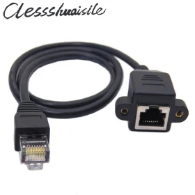 8P8C FTP STP UTP Cat 5e штекер-гнездо Lan Ethernet Сетевой удлинитель с отверстиями для крепления панели 30 см 60 см 100 см 150 см 300 см