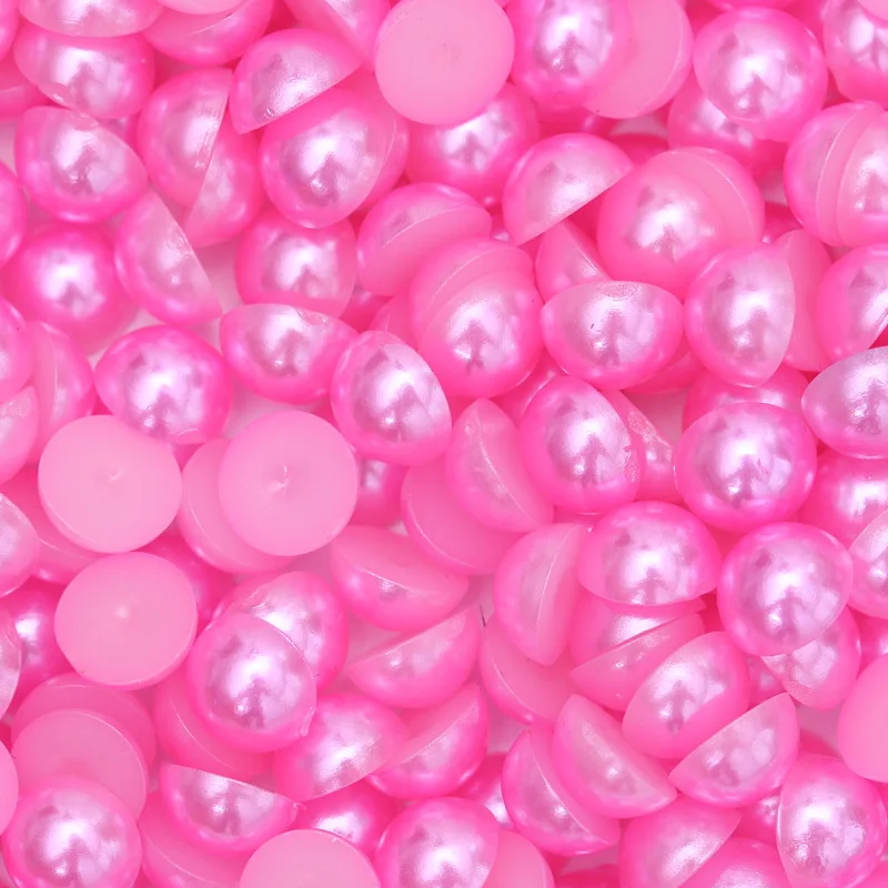 2017 Sale 8mm 500 pcs Half Round Acrylic Imitation Pearls Flatback Beads for Jewelry Making Home Decoration Nail Art 5ZSH761 | Дом и сад
