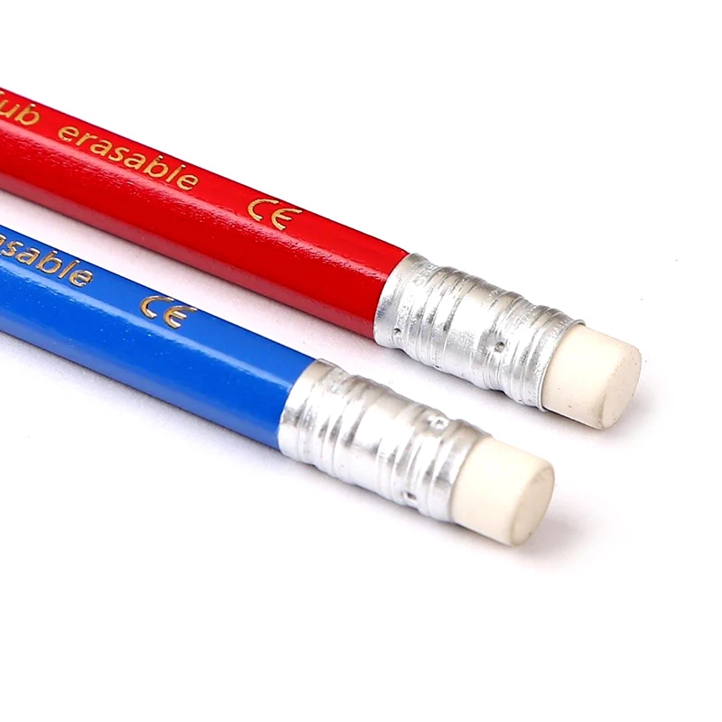 Деревянные цветные карандаши STAEDTLER синие красные стираемые офисные и