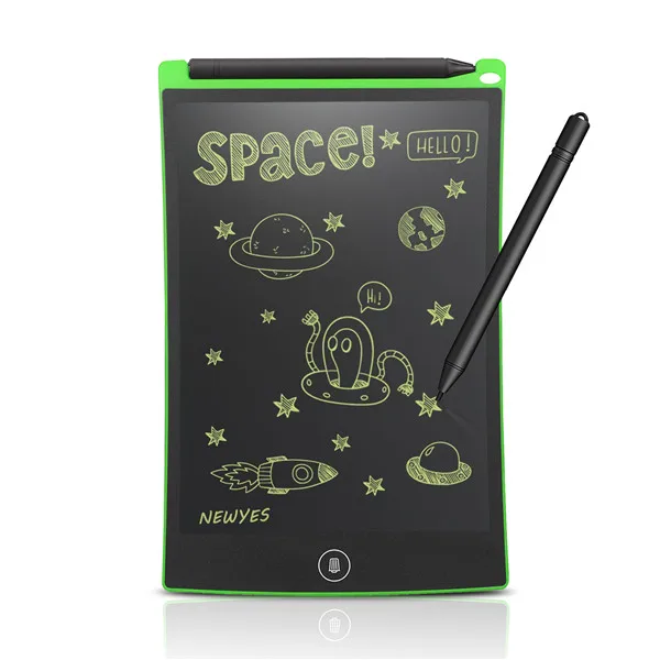 Green Writing Tablet NEWYES портативный 8," дюймовый ЖК-планшет для письма, цифровой планшет для рисования, блокноты для рукописного ввода, электронная доска для планшета, ультратонкая доска - Цвет: Green Writing Tablet
