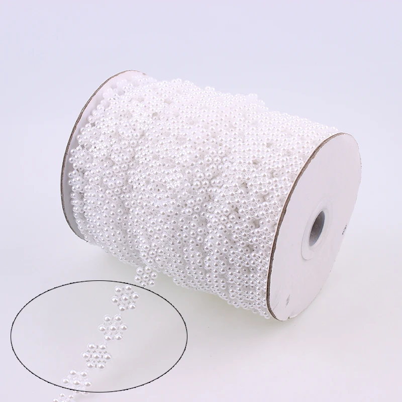 Пластиковая жемчужная отделка подсолнуха 9 мм полукруглые бусины цвета слоновой