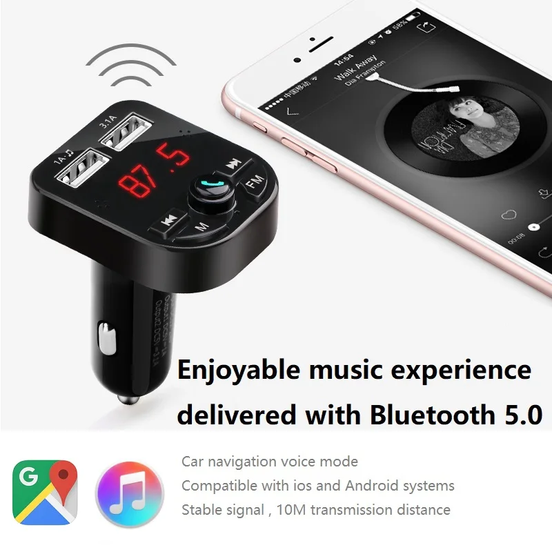 FM Transmitter Bluetooth Car Kit MP3 Player LED Dual USB 4.1A Car Charger For Lexus RX300 IS250 GS300 RX RX330 RX350 LX470 GX470