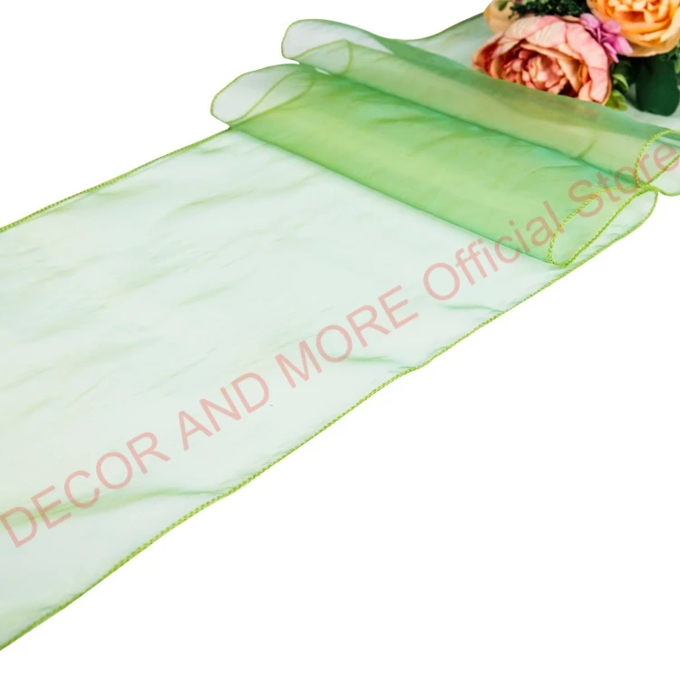 10 шт. оптовая продажа однотонных скатертей из органзы для свадебной вечеринки