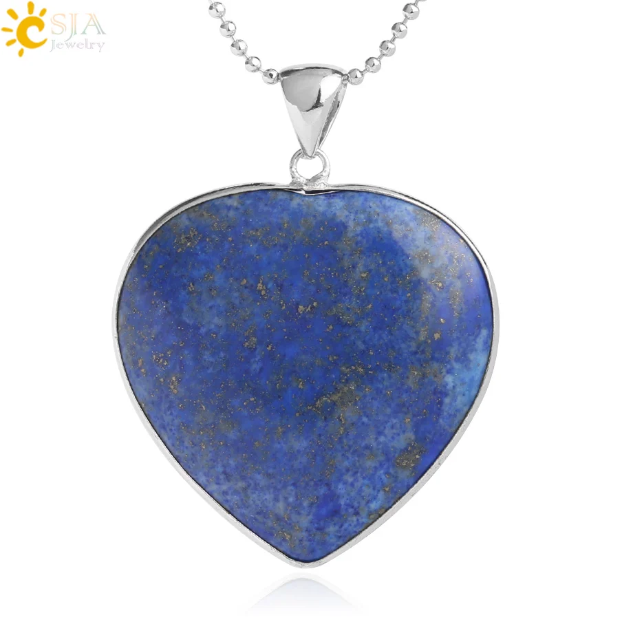 Трендовый натуральный камень CSJA лазурит кулон в форме сердца исцеляющий из