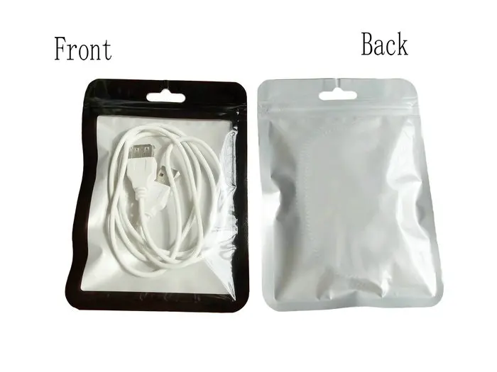 100 шт. 10 5 см * 15 прозрачная белая пластиковая черная рамка Розничная упаковочная - Фото №1
