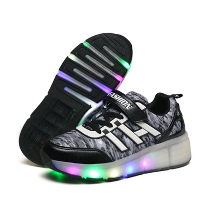 Heelys светодиодный светильник кроссовки с колесом для мальчиков и девочек